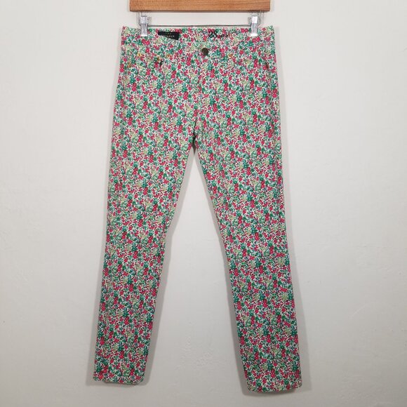 J. Crew Toothpick Ankle Floral Jeans Size 28 - Picture 1 of 9